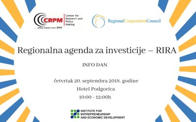 Info dan – Regionalna agenda za investicije (RIRA)