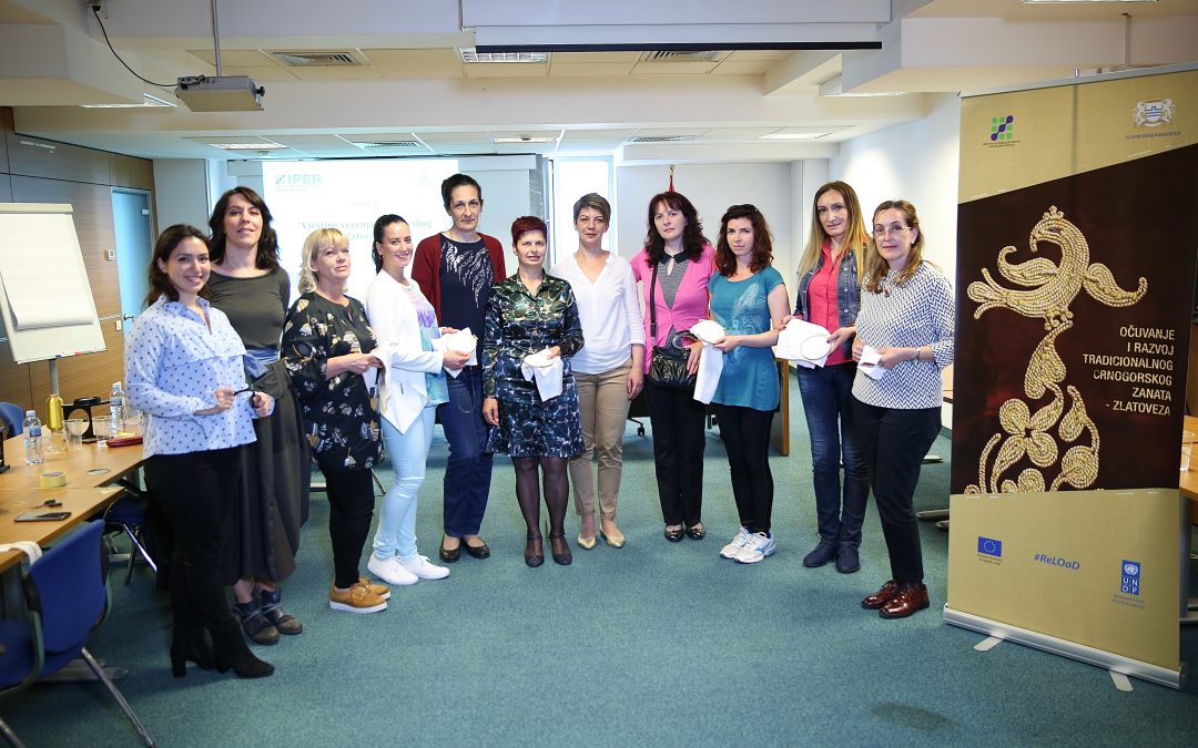 The first day of training “The skills of embroidering Montenegrin goldsmith” was held.