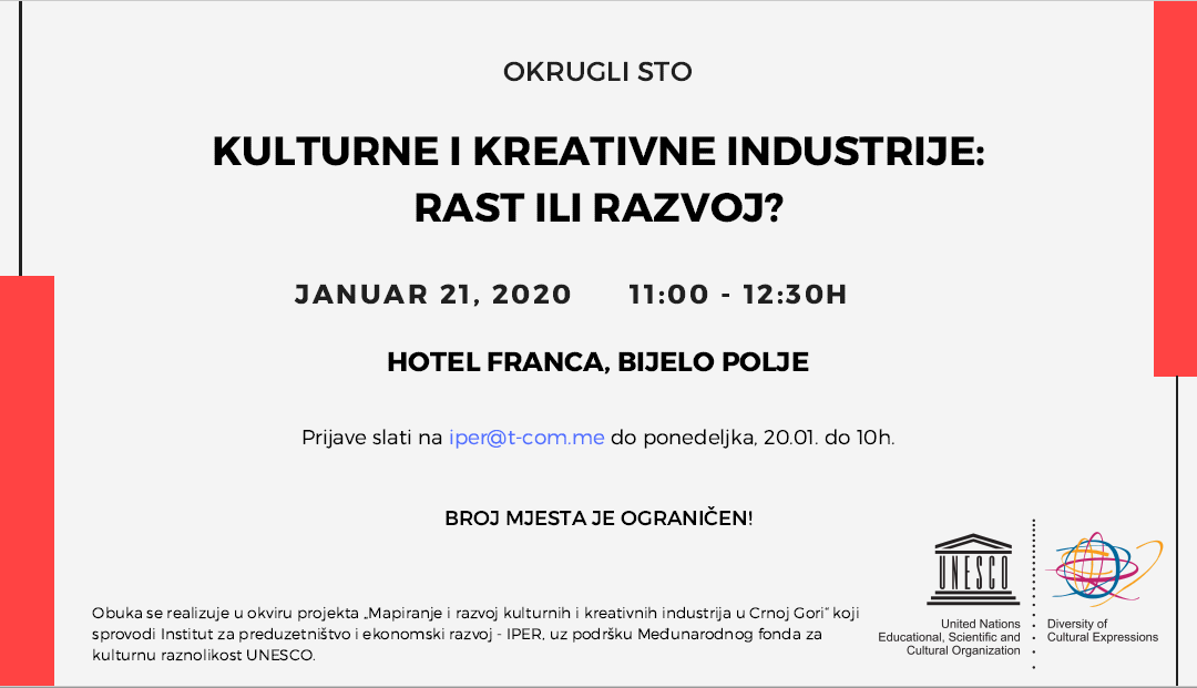Cultural and creative industries in Montenegro: growth or development?