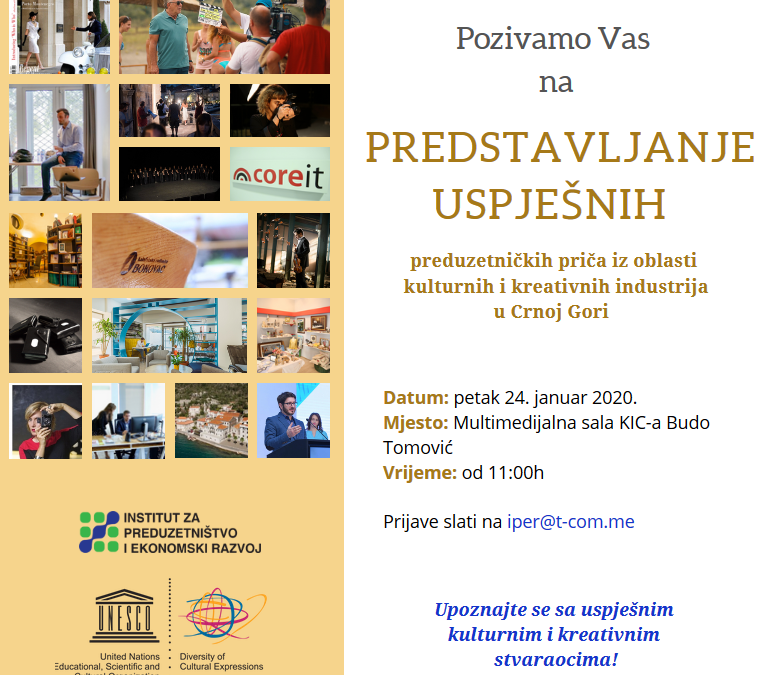 PRESENTATION ‘Cultural and creative creators in Montenegro: success stories’
